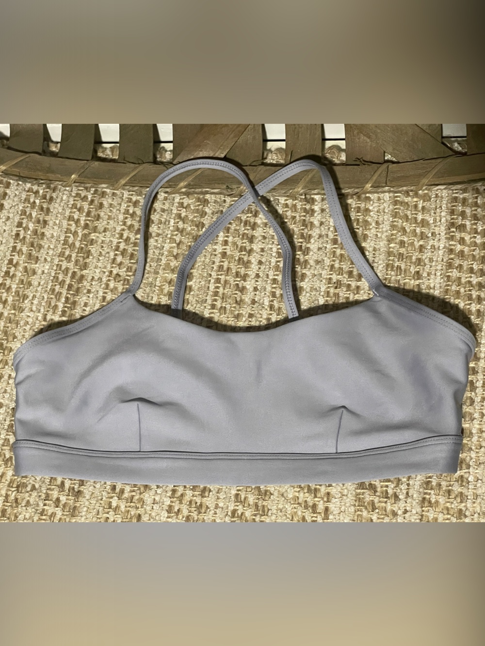 ALO Yoga Dove Gray Double-Strap Sports Bralette